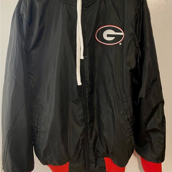 Georgia Bulldog reversible hooded jacket. Mens size large. - Picture 3 of 5